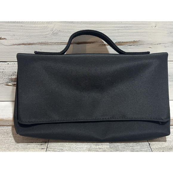 Nina Ricci Paris Handbags - Nina Ricci Paris for Air De Temps Travel Cosmetic Bag Purse Black Nylon